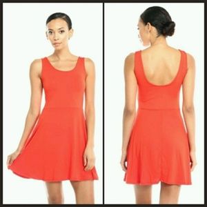 Red Sleeveless Flare Mini Dress